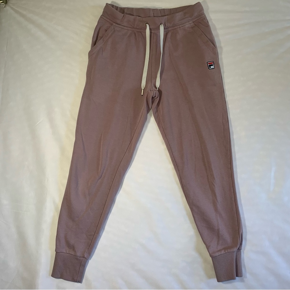 FILA WOMENS SMALL JOGGER SWEATPANTS PURPLE LAVENDER DRAWSTRING